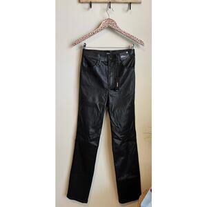Express 90's Slim Super High Rise Black Coated Jeans sz 4R